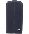 BMW Real Leather Flip Case Samsung Galaxy SIII Si9300 - Navy Blue