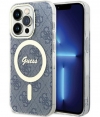 Guess 4G MagSafe Back Case - Apple iPhone 15 Pro (6.1") - Blauw