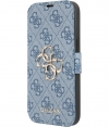 Guess 4G Metal Logo Book Case - iPhone 13 Pro Max (6.7") - Blauw