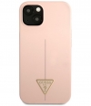 Guess Silicone Triangle Back Case Apple iPhone 13 (6.1") - Roze