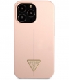 Guess Silicone Triangle Back Case iPhone 13 Pro Max (6.7") Roze