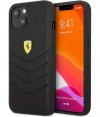 Ferrari Leather Quilted Back Case Apple iPhone 13 (6.1") - Zwart