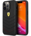 Ferrari Leather Quilted Back Case iPhone 13 Pro Max (6.7") Zwart