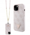 Guess 4G Triangle Crossbody Case - Apple iPhone 15 (6.1") - Roze