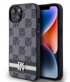 DKNY Checkered Printed Stripe Back Case - iPhone 13 (6.1") Zwart