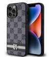 DKNY Checkered Printed Stripe Back Case - iPhone 15 Pro Max Zwart