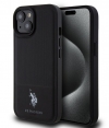 U.S. Polo Double Horse Mesh Back Cover - iPhone 15 (6.1") - Zwart