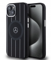 Mercedes-Benz Silicone Stripes Case - iPhone 15 (6.1") - Zwart