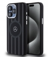 Mercedes-Benz Silicone Stripes Case - iPhone 15 Pro (6.1") Zwart