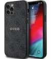Guess 4G MagSafe Back Case - Apple iPhone 12/12 Pro (6.1") Zwart