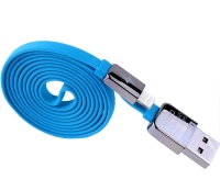 Remax KingKong Lightning USB Data Flat Cable - Blue (100cm)