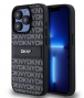 DKNY Textured Tonal Stripe Back Case - iPhone 15 Pro (6.1") Zwart
