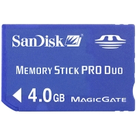 Sandisk 4GB Memory Stick Pro Duo (for Sony Products) SDMSPD-4096