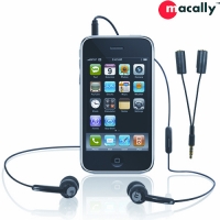 MacAlly Stereo Hands-free Headset + Audio Splitter v. iPhone 3G S