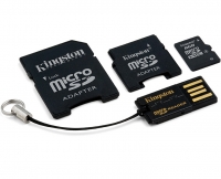 Kingston 8GB MicroSD met SD + MiniSD Adapters + USB Reader Gen2
