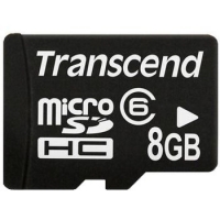 Transcend 8GB MicroSD Card Class 6 (MicroSDHC) - TS8GUSDC6