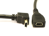 USB Mini B Verlengkabel 1 m angled / MiniUSB naar Mini-USB 5polig