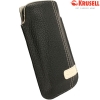 KRUSELL Gaia Luxe Leather Mobile Pouch Tasje Black Large | 95294
