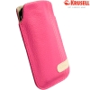 KRUSELL Gaia Luxe Leather Mobile Pouch Tasje Pink Large | 95300
