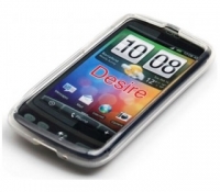 Silicone Gelli Case / TPU FlexiShield Skin Clear voor HTC Desire