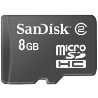 Sandisk 8GB MicroSD / Transflash, Incl SD-Adapter (MicroSDHC)