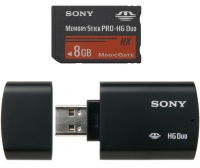 Sony 8GB MemoryStick PRO-HG Duo HX met USB Reader (30Mb/s)