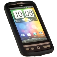 Silicone Protective Skin Case / Hoesje Black voor HTC Desire