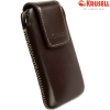 KRUSELL Vinga Luxe Leather Pouch Tasje Medium Brown Smooth 95519