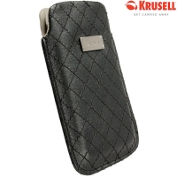 KRUSELL Coco Luxe Leather Mobile Pouch Tasje Black Large | 95190