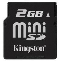 Kingston 2GB MiniSD met SD-Adapter Secure Digital Card SDM/2GB