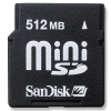 Sandisk 512MB MiniSD Card Incl SD-Adapter (Mini-SD Kaart)
