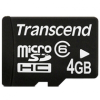 Transcend 4GB MicroSD Card Class 6 (MicroSDHC)