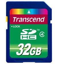 Transcend 32GB SDHC Card Class 4 - TS32GSDHC4