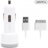 Griffin PowerJolt Autolader Car Charger White for iPod iPhone 3GS