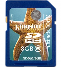 Kingston 8GB SDHC Card Class 6 Ultimate 100x 15MB/sec | SD6G2/8GB