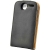 Leather Case Flip Black / Leren Hoesje voor HTC Desire