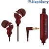 Blackberry HDW-16904 Noise-Isolating Stereo Headset In-Ear Red