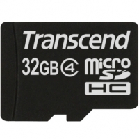Transcend 32GB MicroSDHC Card Class 4 incl SD-Adapter TS32GUSDHC4