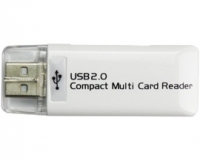 USB 2.0 Compact Card Reader / Kaartlezer v SDHC / MicroSDHC / MS