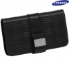 Samsung Galaxy S i9000 Premium Leather Case with Stand Book Black