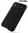 PDair Luxe Silicone Case Zwart + Screen Cleaner for HTC Desire HD