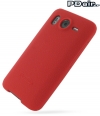 PDair Luxe Silicone Case Rood + Screen Cleaner for HTC Desire HD