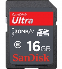 Sandisk 16GB Ultra SDHC High Performance Class 6 (30MB/s, 200x)