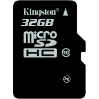 Kingston 32GB MicroSDHC Card Class 10 met SD-Adapter - SDC10/32GB