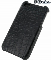 PDair Luxe Hard Case Leather Cover Croco for Apple iPhone 4 4S