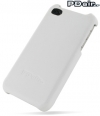 PDair Luxe Hard Case Leather Cover White for Apple iPhone 4 4S