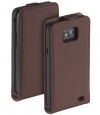 Premium Flip Case Hoesje voor Samsung Galaxy S 2 i9100 - Bruin