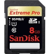 Sandisk 8GB Extreme Pro SDHC UHS-1 Full HD (95MB/s, 633x)
