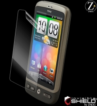 Zagg InvisibleSHIELD Screen Display Protector Front v. HTC Desire