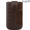 Bugatti SlimCase Leather Croco / Luxe Pouch Maat SL - Dark Brown